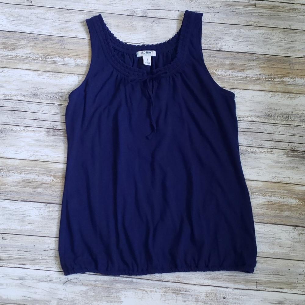 Navy Sleeveless Top